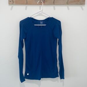 Athleta Seamless Blue Long Sleeve Top